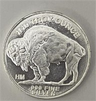 1/10 Troy Ounce .999 Fine Silver Buffalo Coin