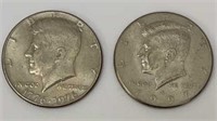 Two United States 1976 and 1997 Half Dollar Coins