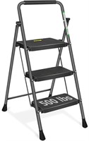 3 Step Ladder Folding Step Stool with Wide Anti-S
