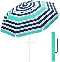 Beach Umbrella for Sand Wind Portable: 7FT Arc Le