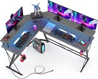 Mr IRONSTONE Gaming Desk with Led Lights & Power