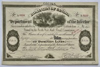 Rare 1899 $80 Dominion of Canada Lands Bond