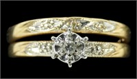 10K Yellow gold Love Song diamond wedding ring