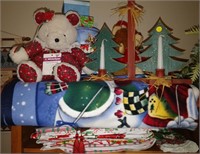 CHRISTMAS ITEMS, TABLEWARE, GIFT BOXES, etc