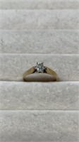10k Gold Genuine Diamond Ring Size 7