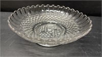 1890's Nova Scotia Glass Diamond Ray Bowl 8.5" Dia