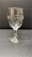 1890's Nova Scotia Glass Raspberry & Shield Goblet