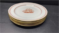 6 Spode RED TRADE WINDS 7 7/8 Inch Salad / Luncheo
