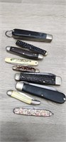 (9) Various Make Pocket Knifes: Camillus, Boker,