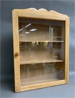 Oak Display Wall Cabinet