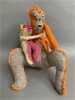 Unusual Hand Stitched and Stuffed Monkeys