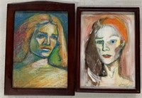 Original Art Coloured Watercolour Portraits in Fra
