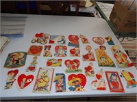 20 PLUS USED VALENTINES CARDS FROM THE 1950'S