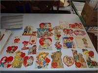 20 PLUS VALENTINES CARDS ALL USED FROM 1950'S