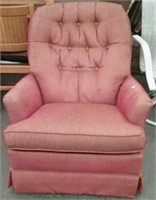 Red & Tan Striped Arm Chair