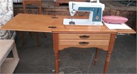 Singer Sewing Machine in Cabinet w/Chair