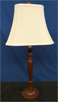 Wood Base Table Lamp 30" - works