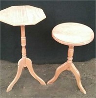 2 Small Accent Tables, Round Approx. 12" Around