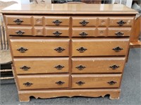 Maple 8 Drawer Dresser with Formica Top