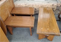3 Piece Coffee and End Tables or Benches
