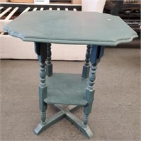 Green 2 Tier Side Table 24x24x29