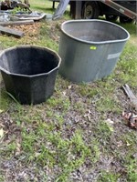 Metal and plastic water troughs
