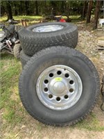 Four LT285/75R16 tires and wheels