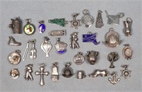 (31) Sterling Silver Charms, 55g TW