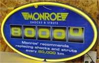WORKING MONROE SHOCKS & STRUTS LIGHT UP SIGN