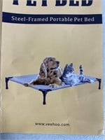 veehoo steel-framed portable pet bed