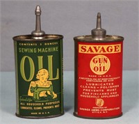 Savage Gun + Sewing Machine Oil Tins