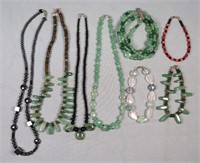(8) Nice Beaded Necklaces & Bracelets