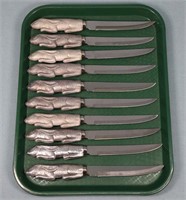 (10) Pewter Rabbit Steak Knives
