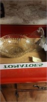 1 glass mixing bowl and 1 glass serving bowl
