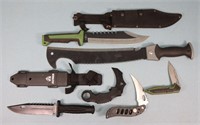 (6) Modern Folding & Hunting Knives