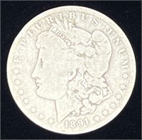 (R) 1891-O U.S. Morgan Silver Dollar