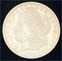 (R) 1921-D U.S. Morgan Silver Dollar