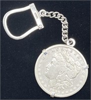 (R) 1885 U.S. Morgan Silver Dollar Keychain