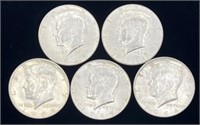 (R) 1964,1965 Kennedy Silver Half Dollars FV $2.50