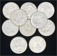 (R) 1956-D U.S. Washington Silver Quarters FV $2.5