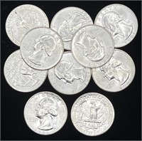 (R) 1961 Washington Silver Quarters FV $2.50