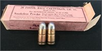 Box .45 Caliber 20 Pistol Ball Cartridges