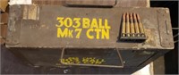 Vintage Ammo Can with .303 Ball Ammunition