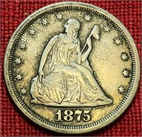 1875S Liberty Seated US Twenty Cent Piece