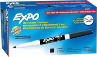 Expo Low Odor Fine Tip Dry Erase, 12 Markers