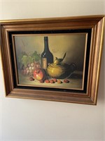 Wall decor oil paintings and metal