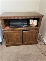 Cabinet with vcr and all vhs and dvds