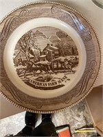 Currier and Ives pie plate