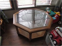 matching glass top end tables & all misc items