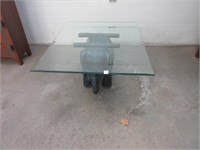 Elephant Glass Top Table